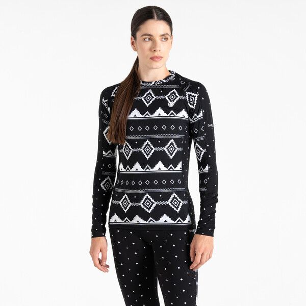 DARE 2B Exchange II Base Layers Set Black Fairisle Print