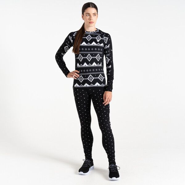 DARE 2B Exchange II Base Layers Set Black Fairisle Print