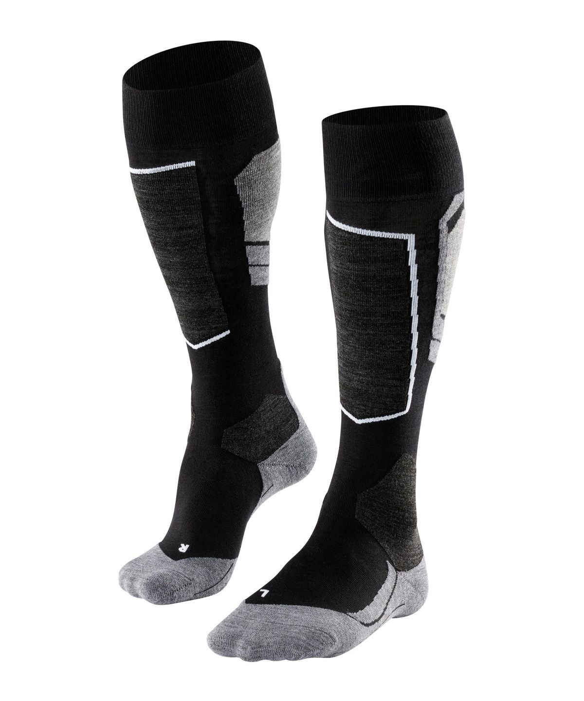 FLAKE SK4 Advanced Women Skiing Knee-high socks- Black