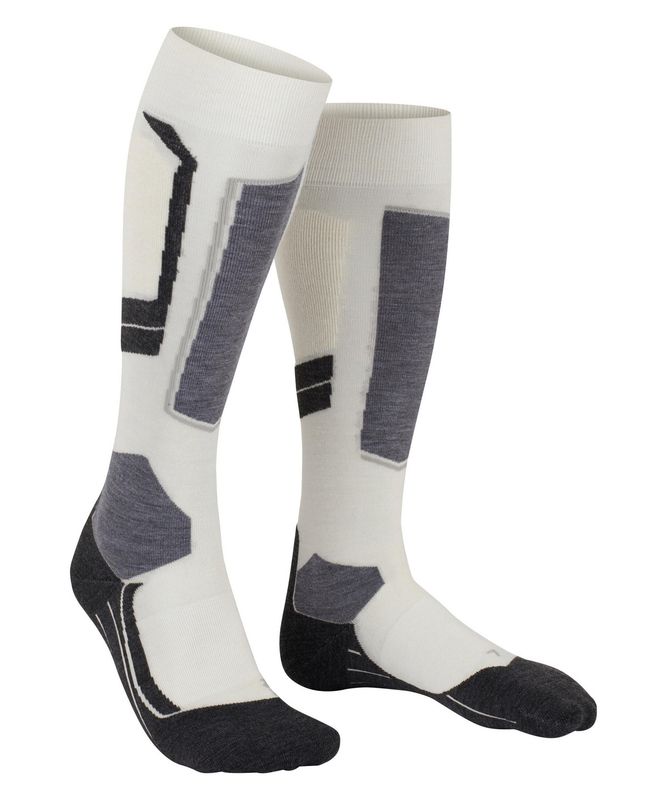 FLAKE SK4 Advanced Women Skiing Knee-high socks- Off white