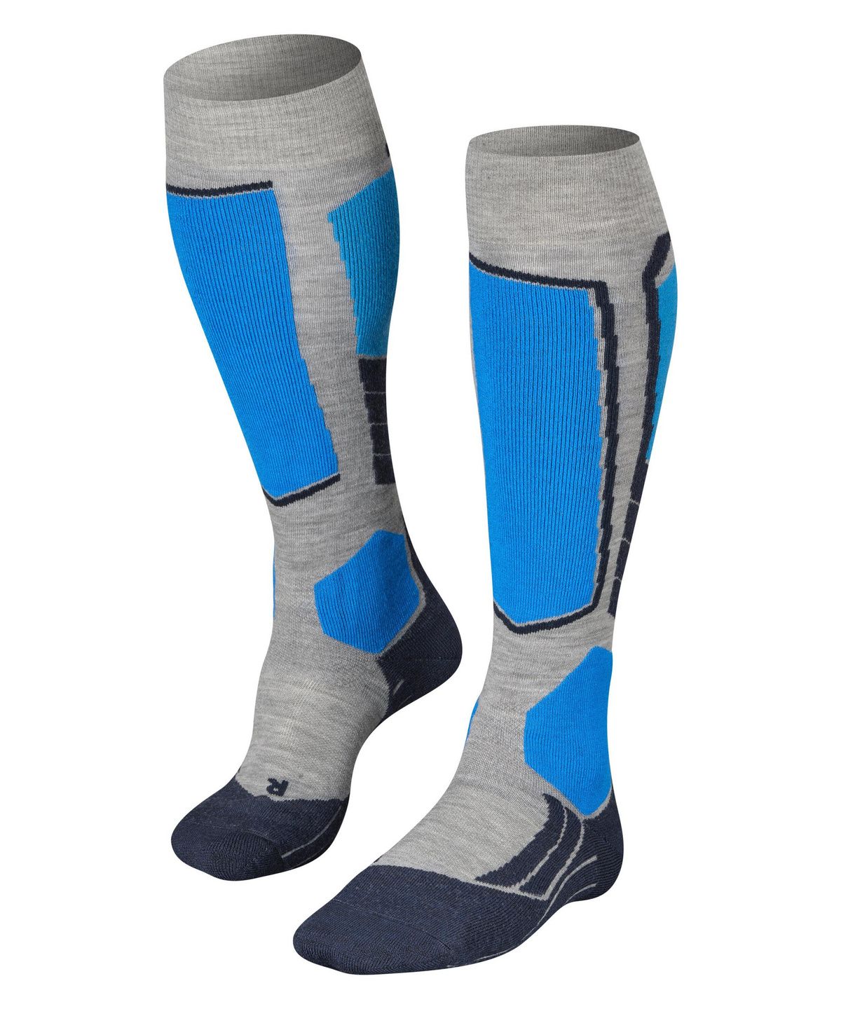 FLAKE SK2 Intermediate Men Skiing Knee-high socks - Light Grey