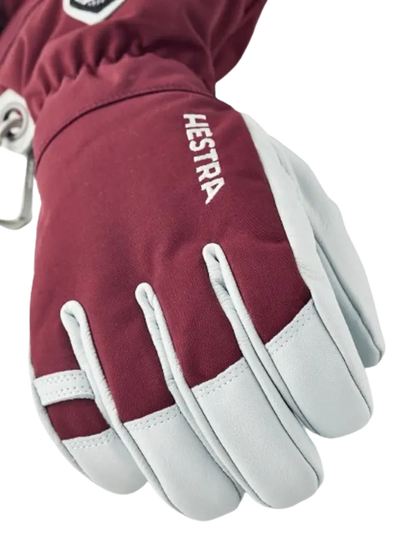HESTRA Army Leather Heli Ski Female 5-finger Bordeaux