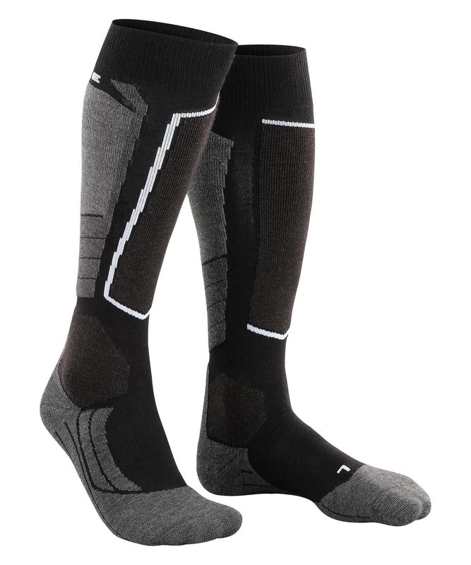 FLAKE SK2 Intermediate Men Skiing Knee-high socks - Black Mix
