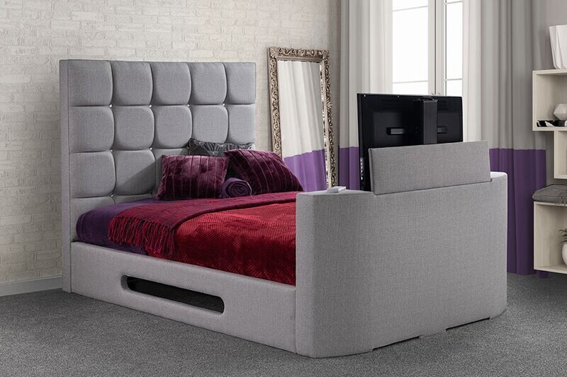 Ella Dance T.V Bed Frame King Size Shergar Grey