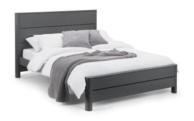 Chloe double bed frame storm grey