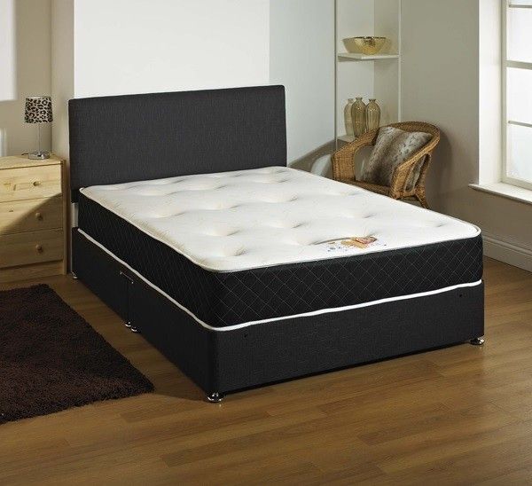 ultra strong divan set with plain headboard