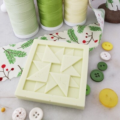 TWO Vermont Pear Tree Quilt Block Soaps TWO Vermont Pear Tree Quilt Block Soaps