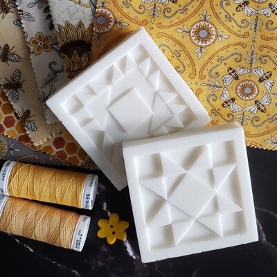 TWO Milk and Honey Morning Quilt Block Soap TWO Milk and Honey Morning Quilt Block Soap
