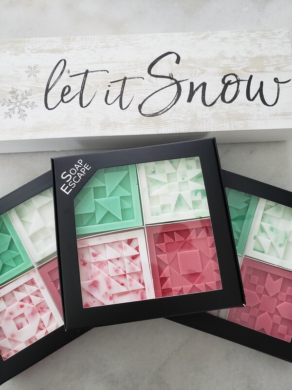 Christmas Gift Pack Quilt Block Soap Sampler Christmas Gift Pack Quilt Block Soap Sampler