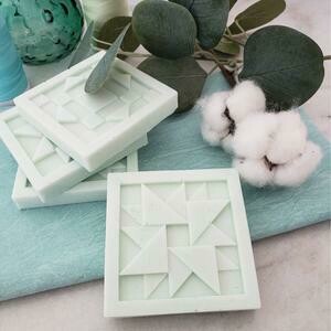 TWO Linen Breeze Quilt Block Soap TWO Linen Breeze Quilt Block Soap