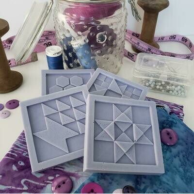 TWO Seaside Slumber Quilt Block Soaps TWO Seaside Slumber Quilt Block Soaps