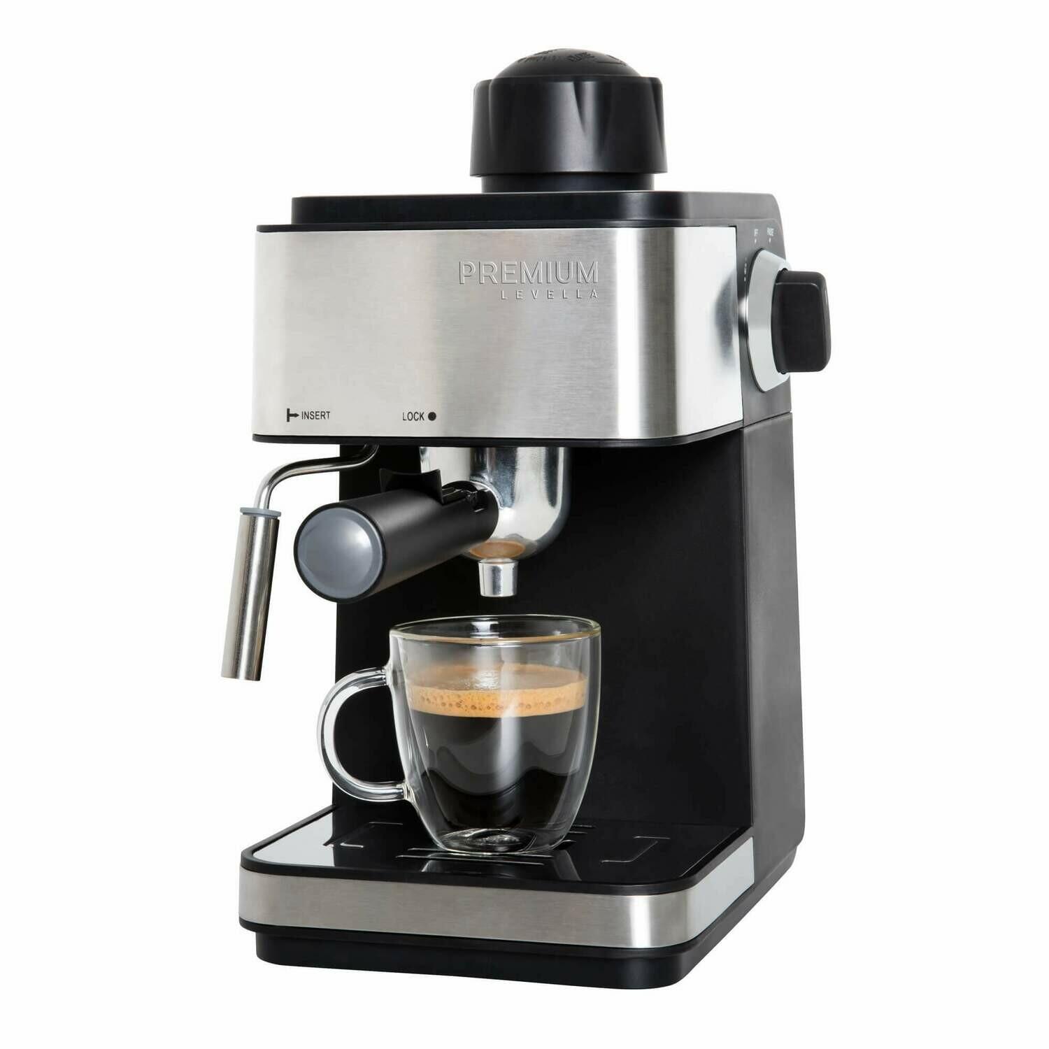 CE-342 CAFETERA ESPRESSO CAPPUCCINO MARCA PREMIUM STAINLESS STEEL - CARIBE