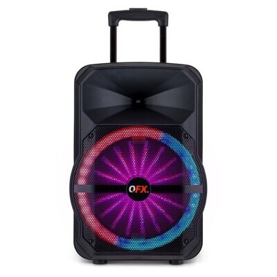 CE-0022 BOCINA BLUETOOTH OFX 12&quot; C/LUCES Y MICROFONO, PORTABLE Y RECARGABLE - CARIBE