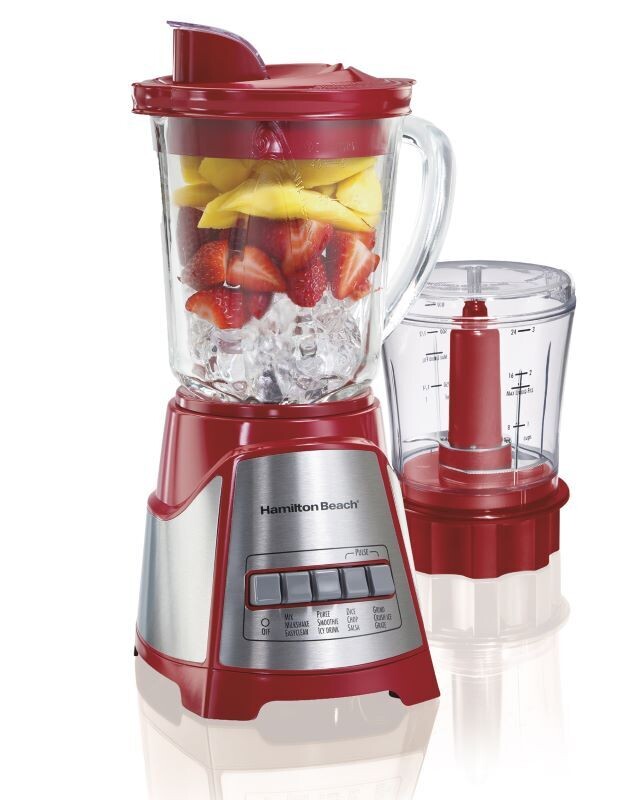 CE-309 LICUADORA HAMILTON Y PROCESADOR DE ALIMENTOS ROJA - CARIBE