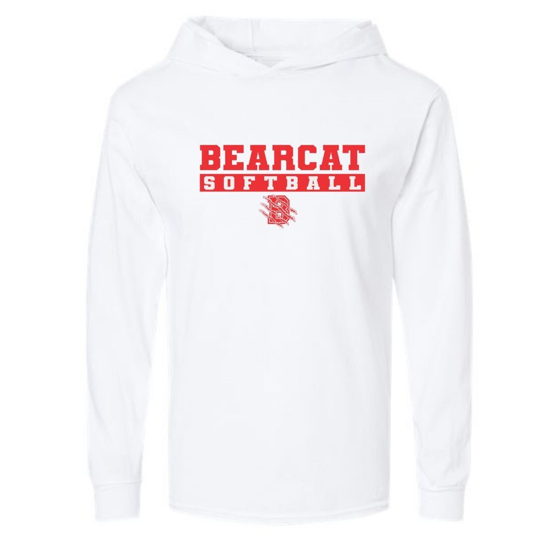 B Softball White | Long Sleeve Drifit w/ Hood
