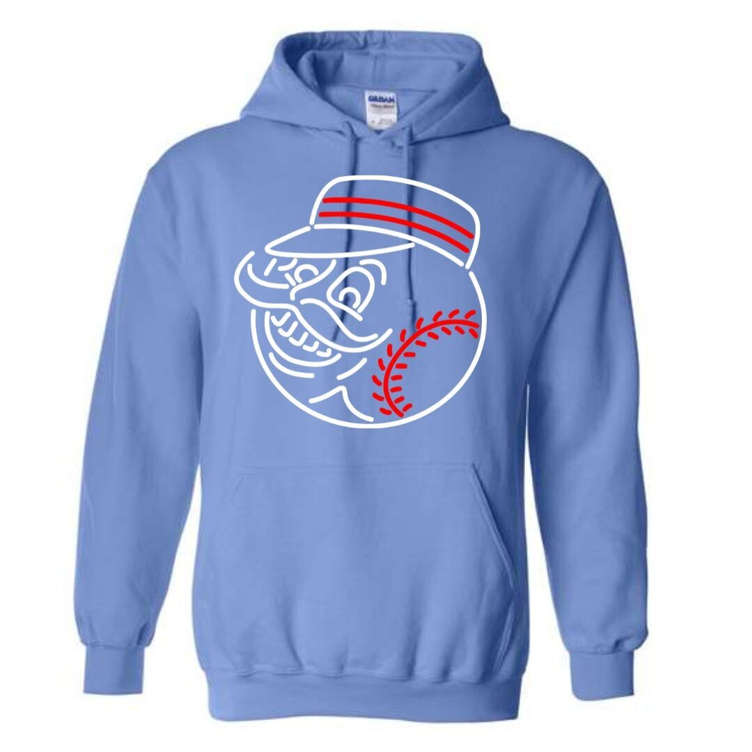 Express Mascot Blue Hoodie (Cotton Only)