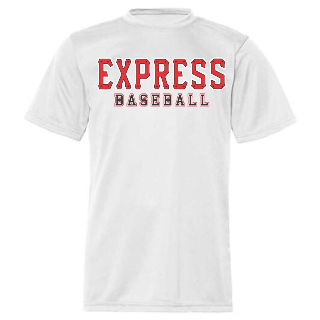Express Red Train White Shirt (Cotton or Drifit)