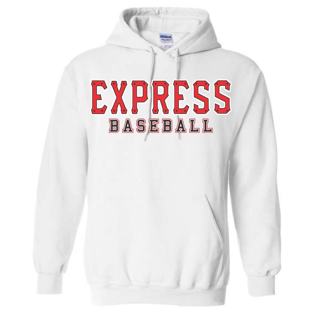 Red Express Train White Hoodie (Cotton Only)