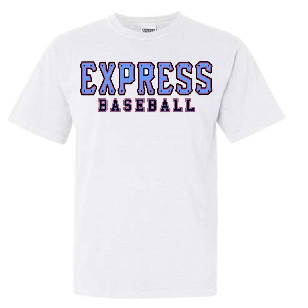 Express Blue Train White Shirt (Cotton or Drifit)