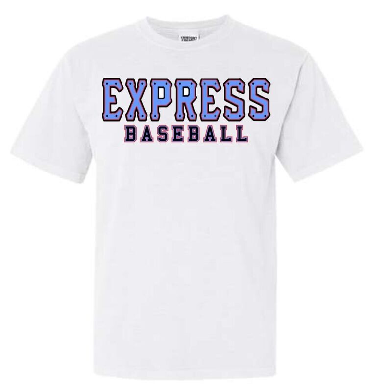 Express Blue Train White Shirt (Cotton or Drifit)