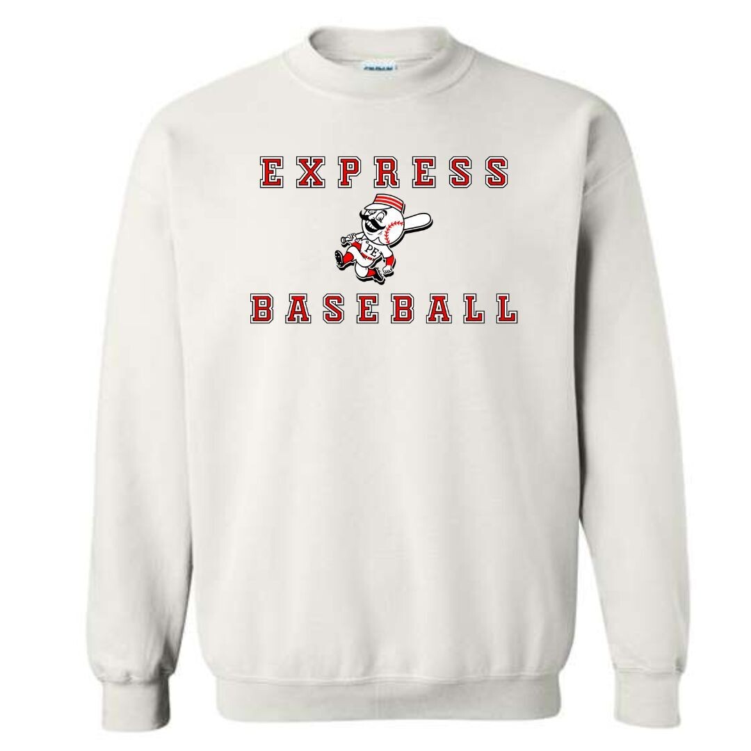 White Express Baseball w/ Mascot Sweatshirt