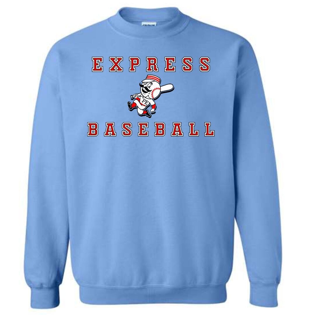 Blue Express Baseball w/ Mascot Sweatshirt