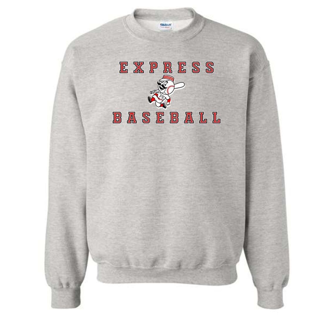 Grey Express Baseball w/ MascotWT Sweatshirt