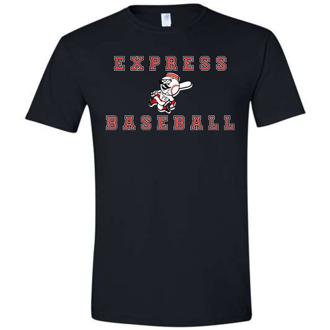 Black Express Baseball w/ MascotWT Shirt (Cotton or Drifit)