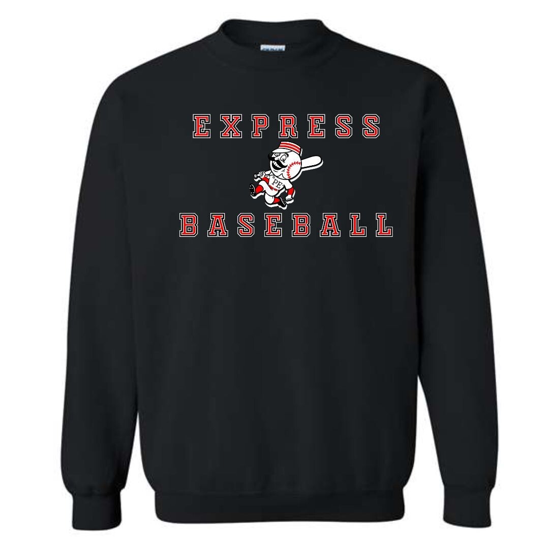 Black Express Baseball w/ MascotWT Sweatshirt