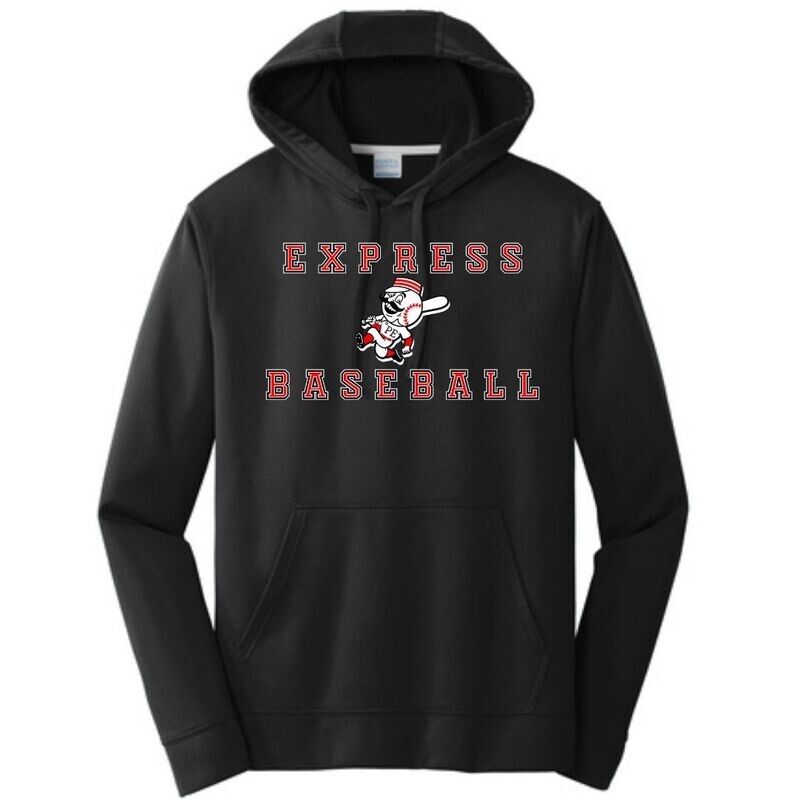 Black Express Baseball w/ Mascot HoodieWT (Cotton or Drifit)