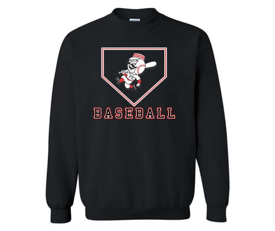 Black BASEBALL Plate Sweatshirt