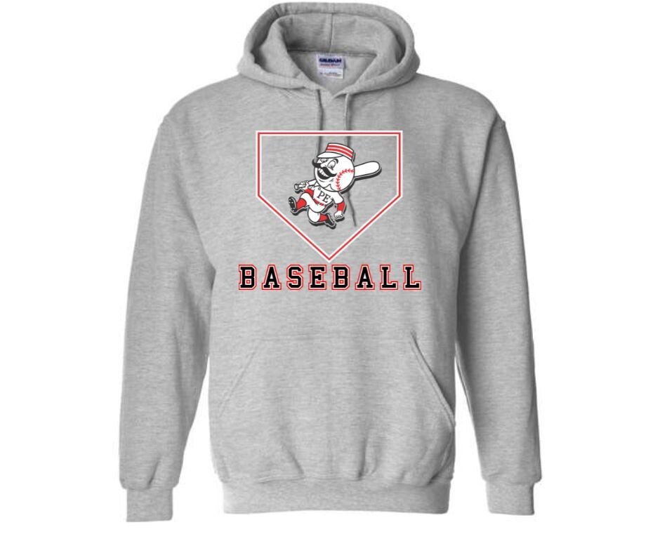 Grey BASEBALL Plate Hoodie (Cotton or Drifit)