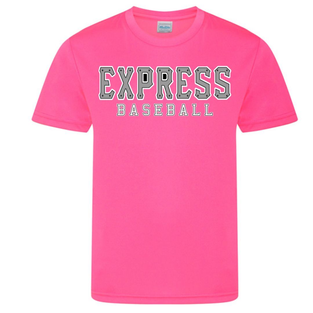 Express Baseball Hot Pink Drifit Tshirt