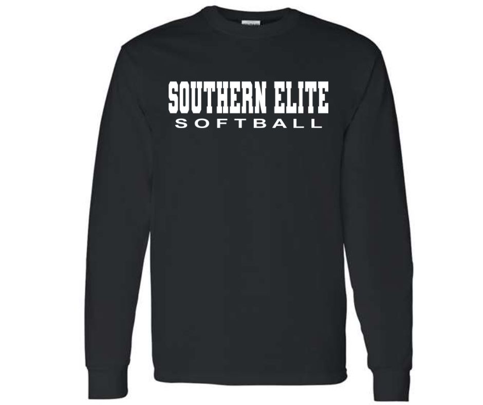 Black Southern Elite Softball Longsleeve Cotton