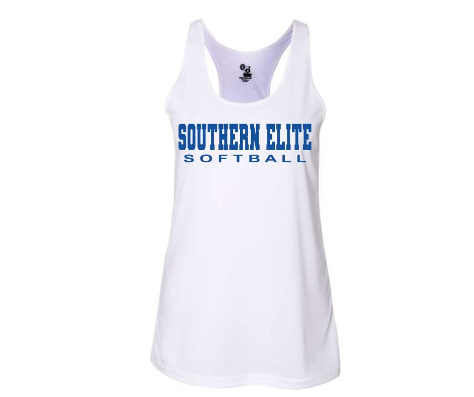 White Southern Elite Softball Drifit Tank