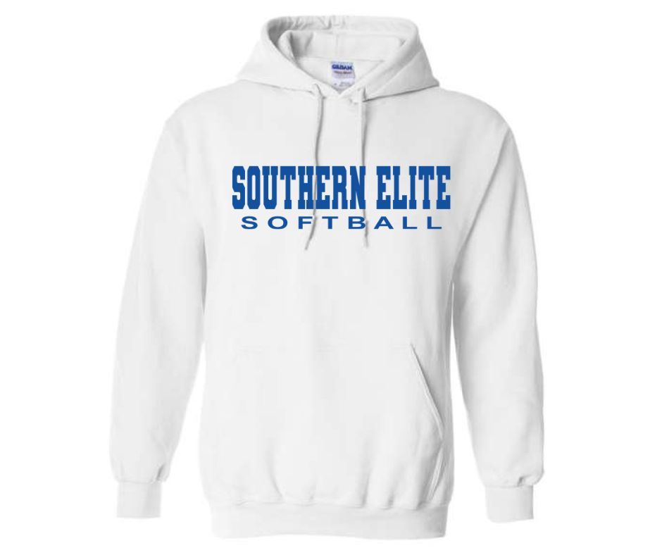 White Southern Elite Softball Cotton Hoodie