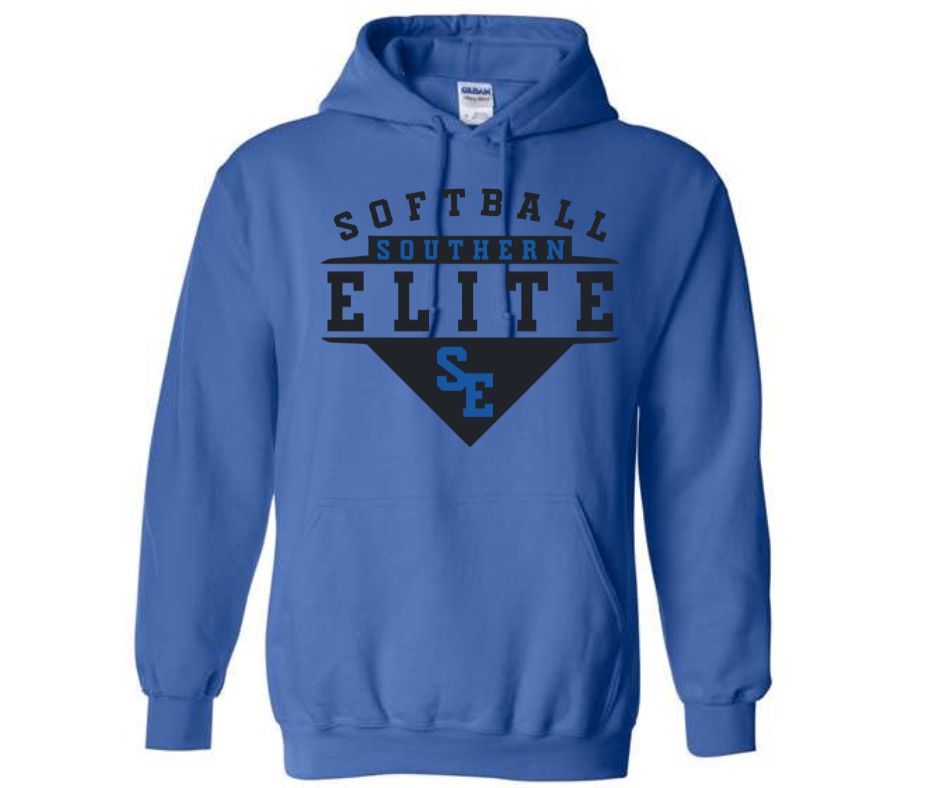 Blue SE Softball Cotton Hoodie