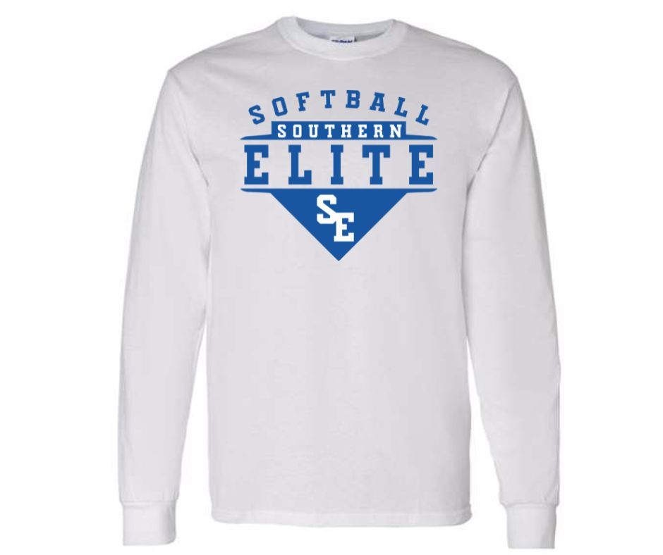 White SE Softball Longsleeve Cotton