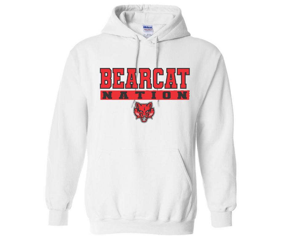 Bearcat Nation White | Hoodie (Cotton Only)