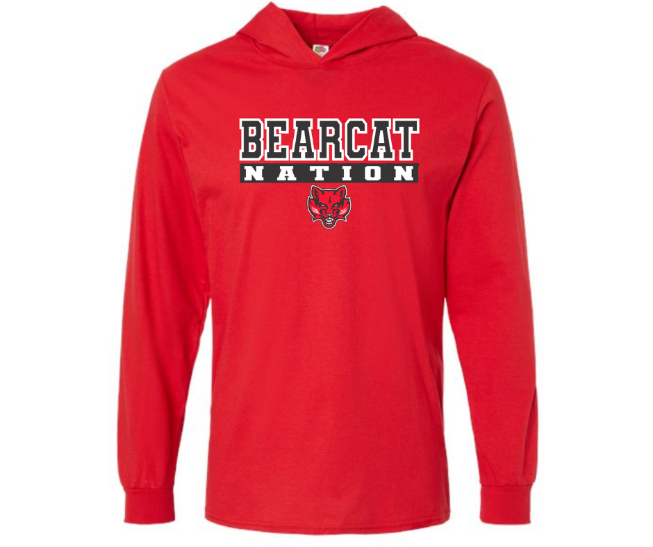 Bearcat Nation Red | Long Sleeve Drifit w Hood