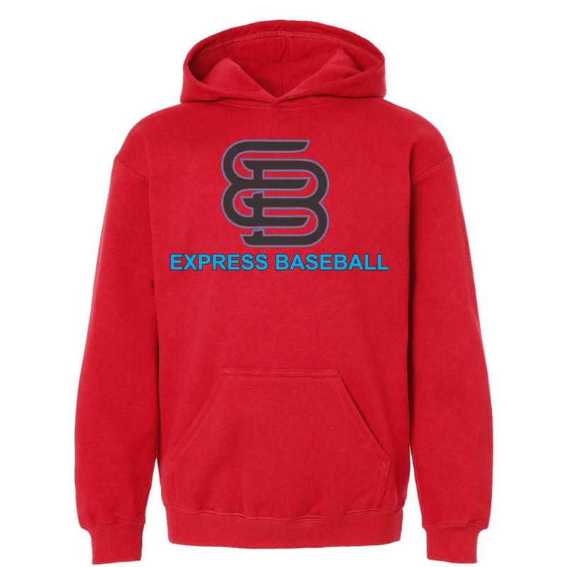 EB Logo Red Cotton Hoodie