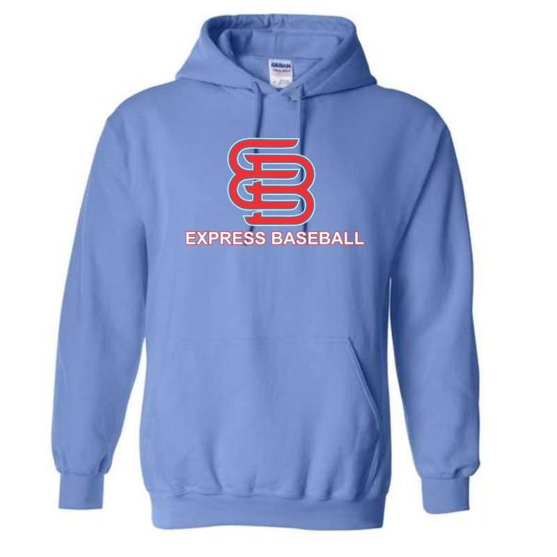 EB Logo Blue Cotton Hoodie