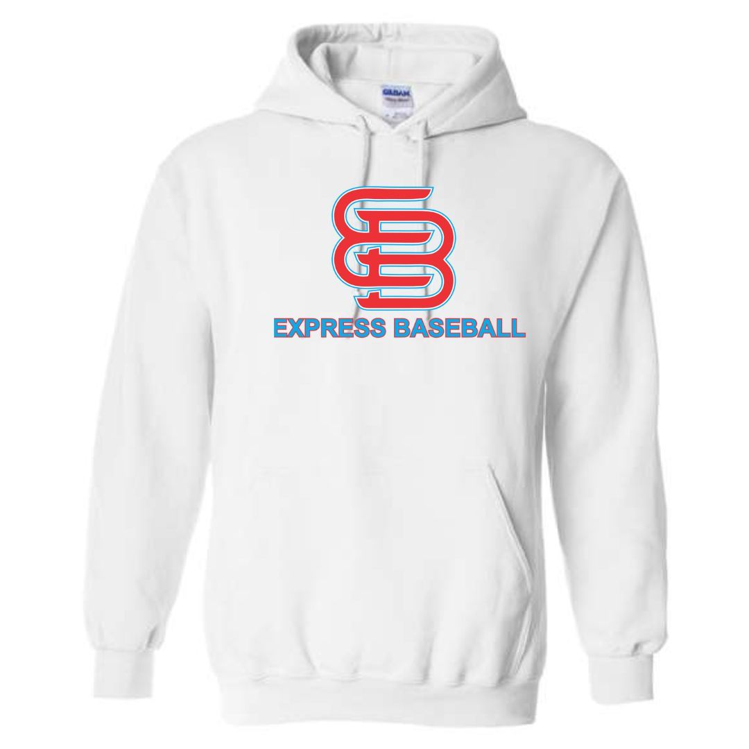 EB Logo White Cotton Hoodie