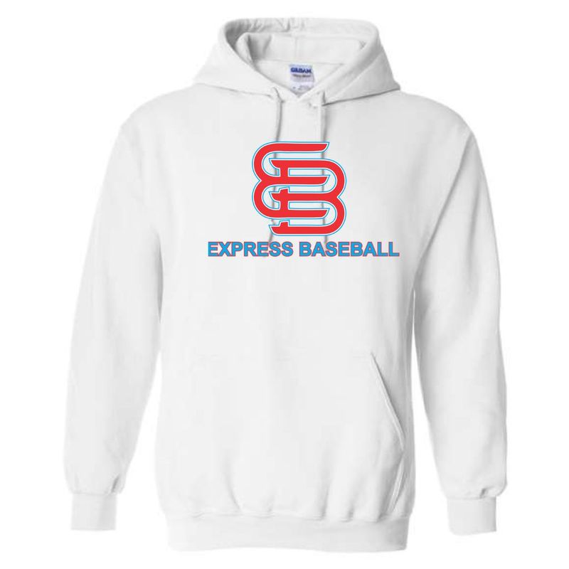 EB Logo White Cotton Hoodie