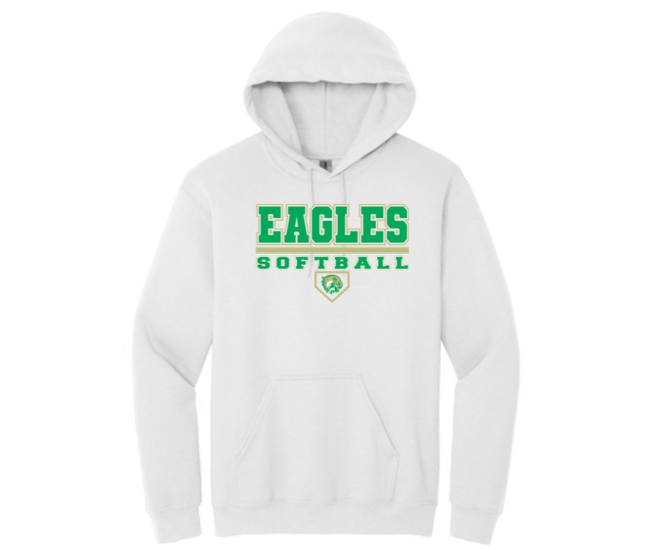 Eagles Softball White | Hoodie (Cotton Only)