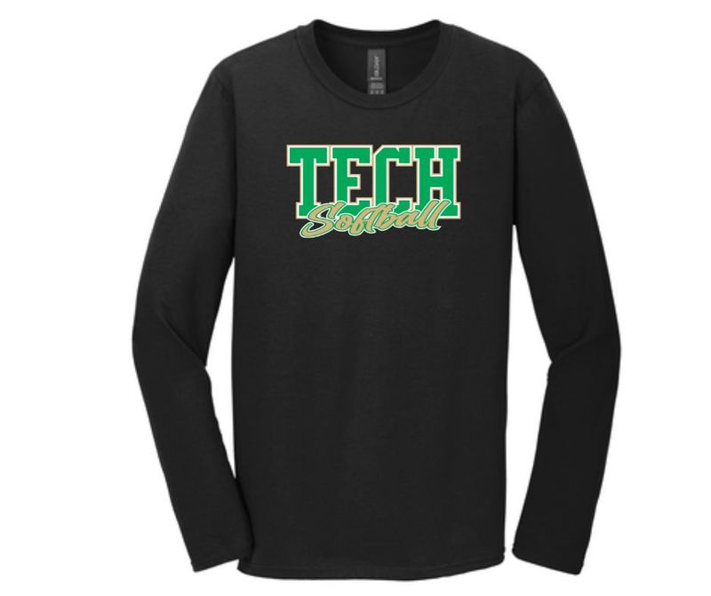 TECH Softball Black | Long Sleeve (Cotton or Drifit)