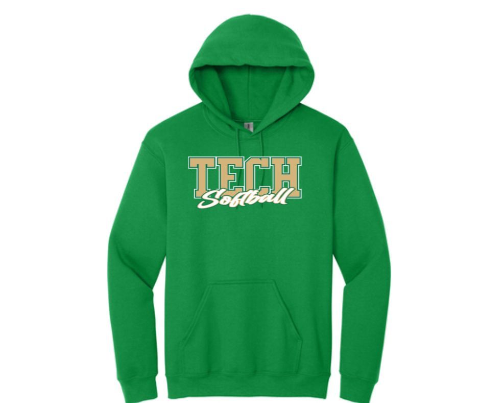 TECH Softball Green | Hoodie (Cotton or Drifit)