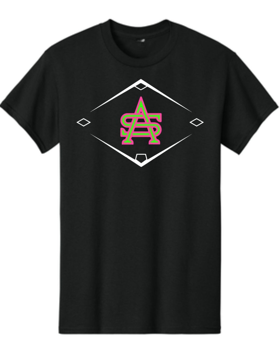 AS Diamond Logo Black T-Shirt (Cotton or Drifit)