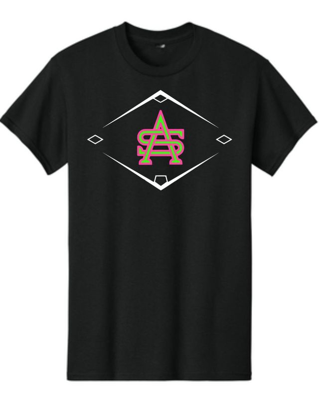 AS Diamond Logo Black T-Shirt (Cotton or Drifit)