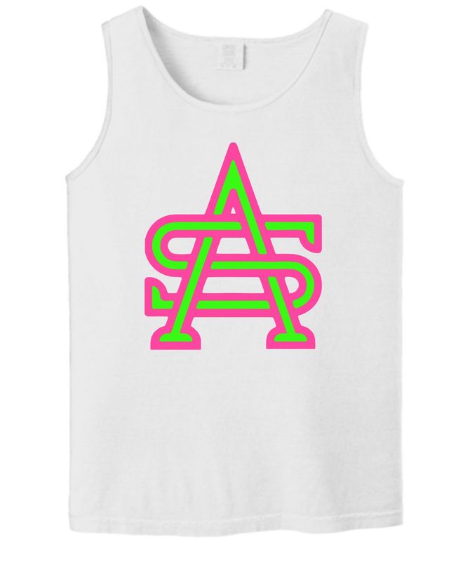 AS Logo White Comfort Color Tank